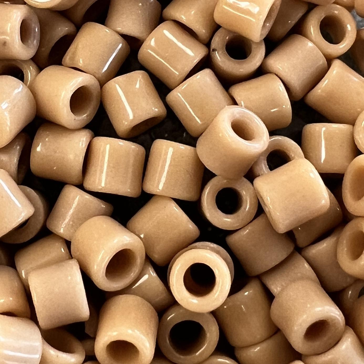 Tan 6MM Vintage Tile Bead