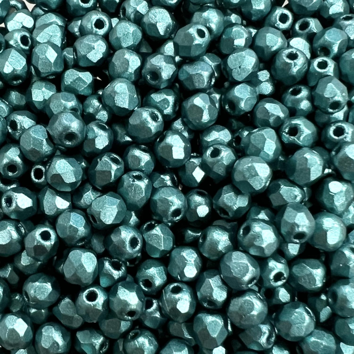 Teal Pearl 3MM Fire Polish Ball