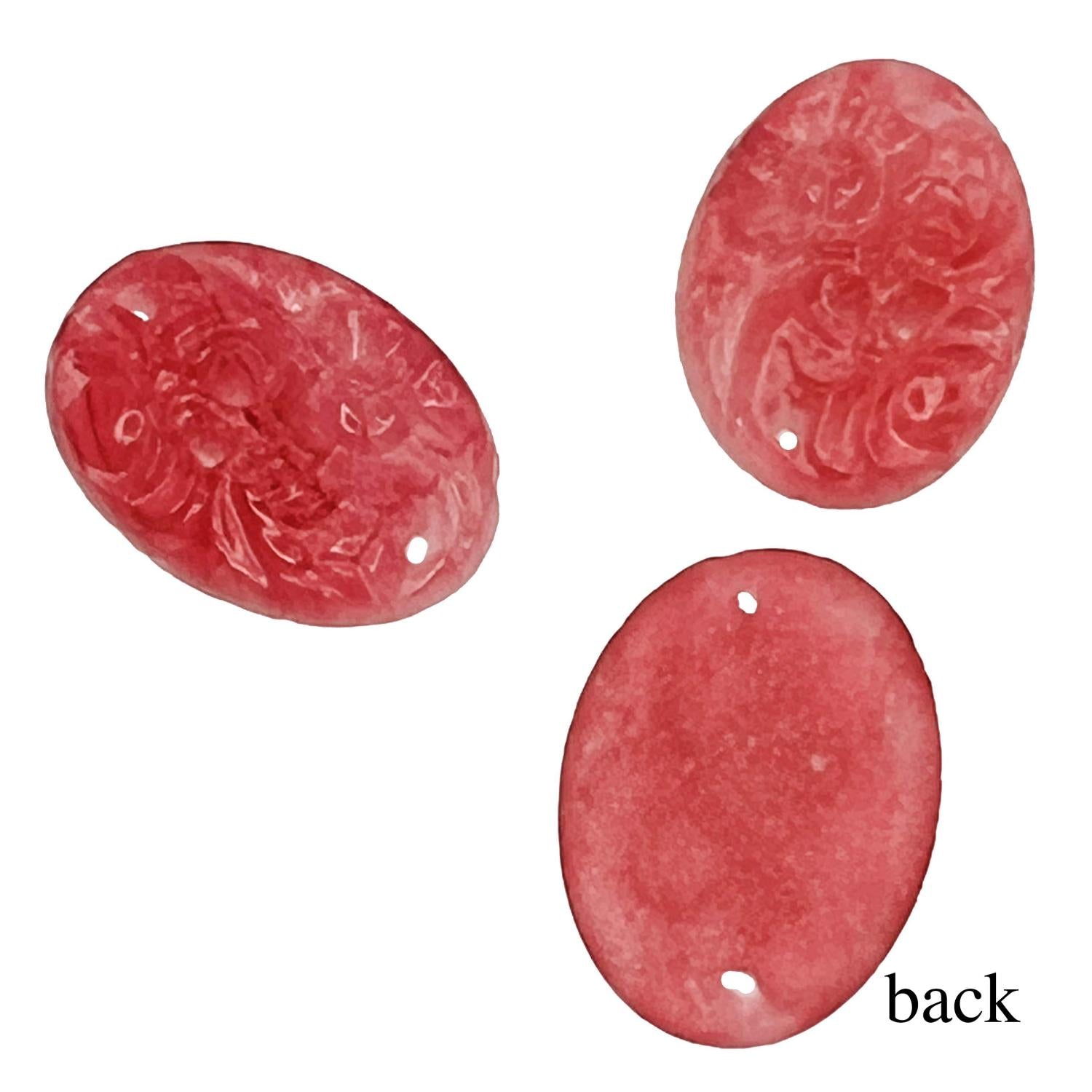 Vintage 18x13MM Rose Floral Cabochon