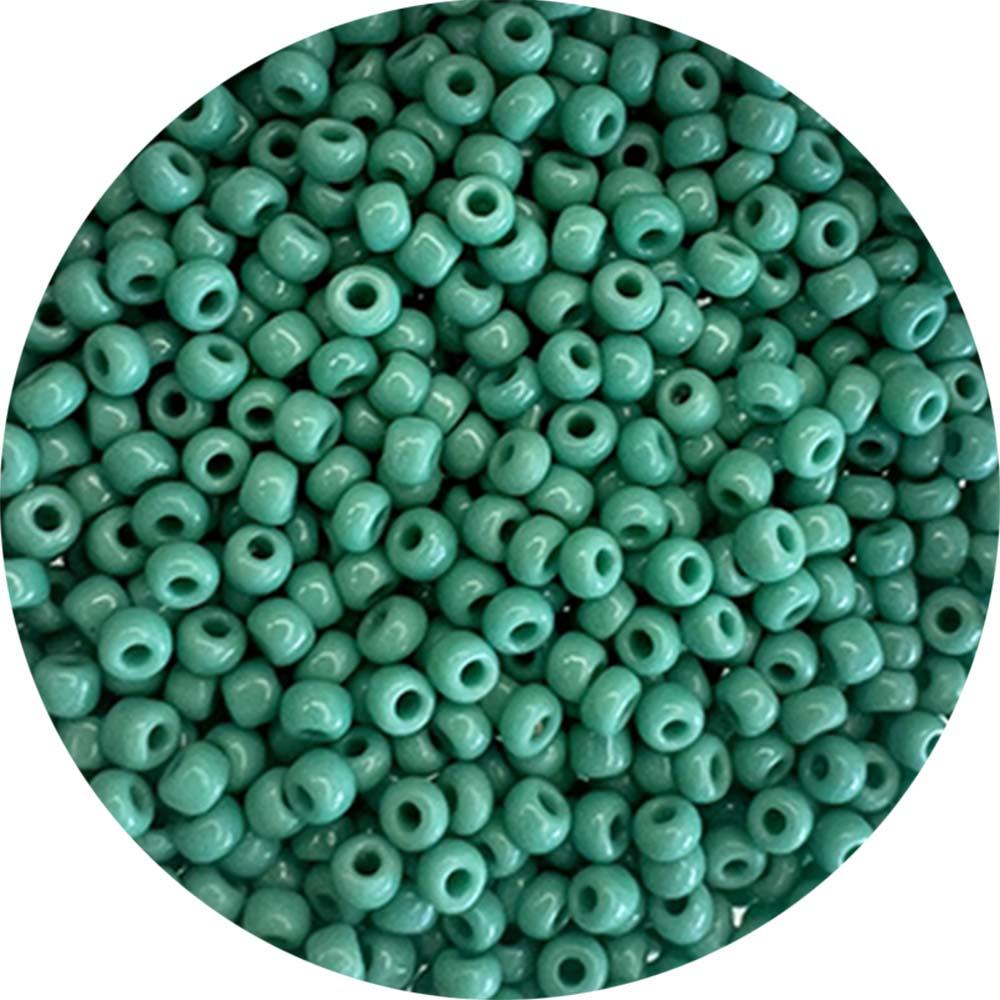 Matte Green Turquoise 8/0 Seed Bead