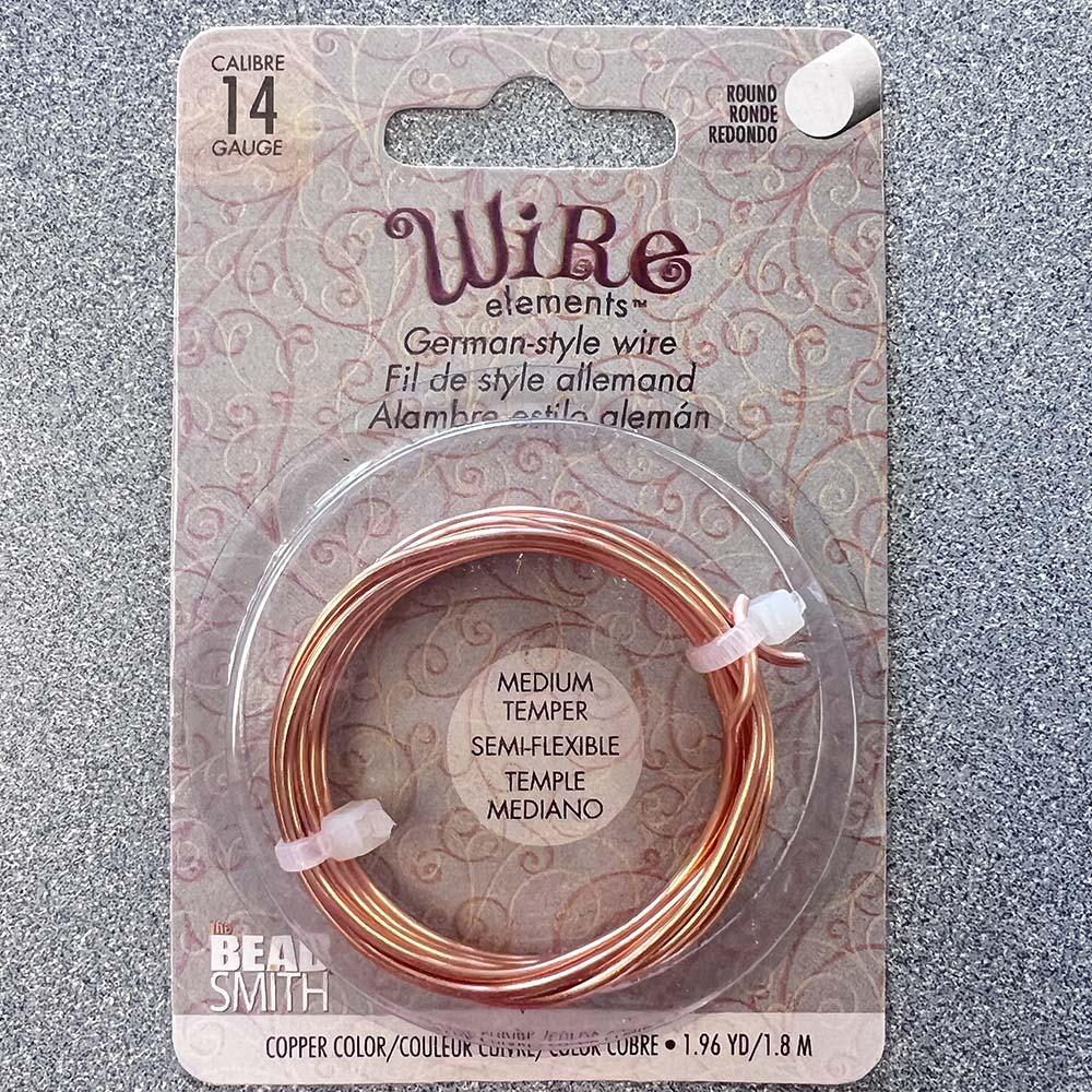 Wire Elements Copper 14 Gauge Medium Temper German Style Wire