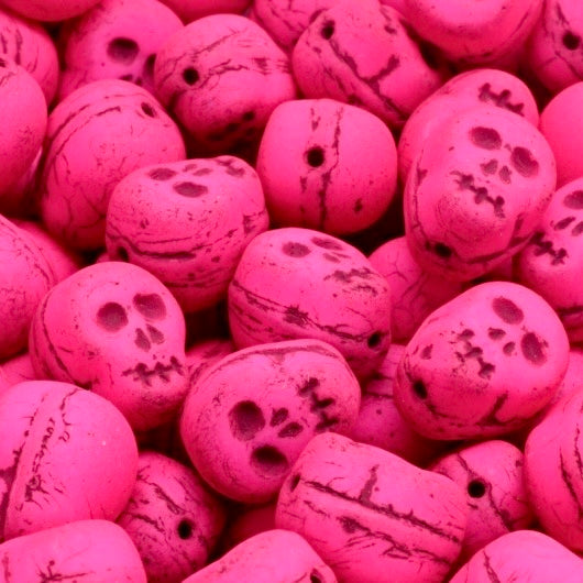 Neon Pink 12x9MM Skull