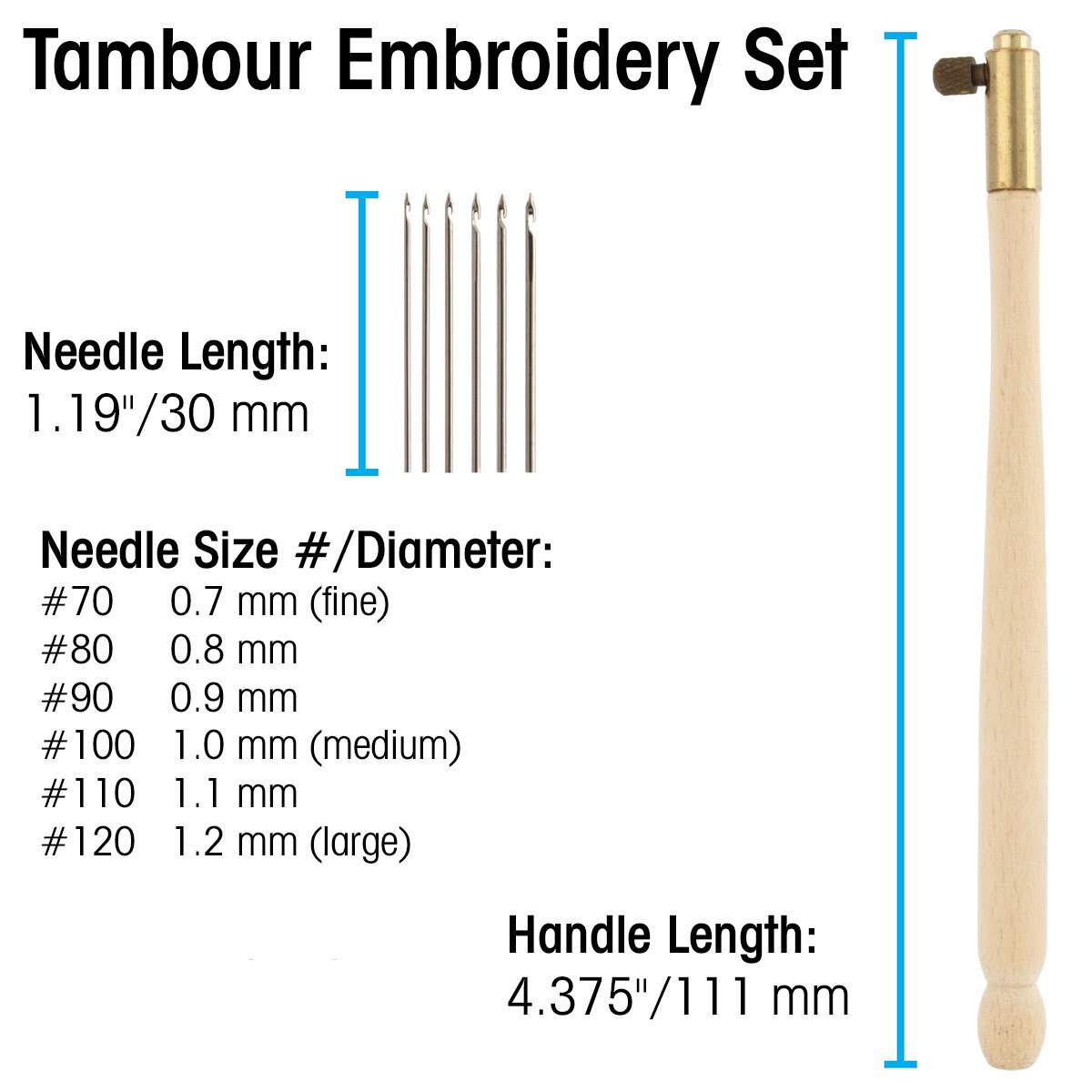 Tambour Needle Kit with Handle by the Beadsmith