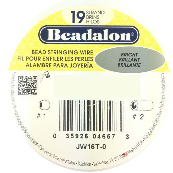 100 Ft .010 (6.6 lb. Test) 19 Strand Bright Beadalon Beading Wire