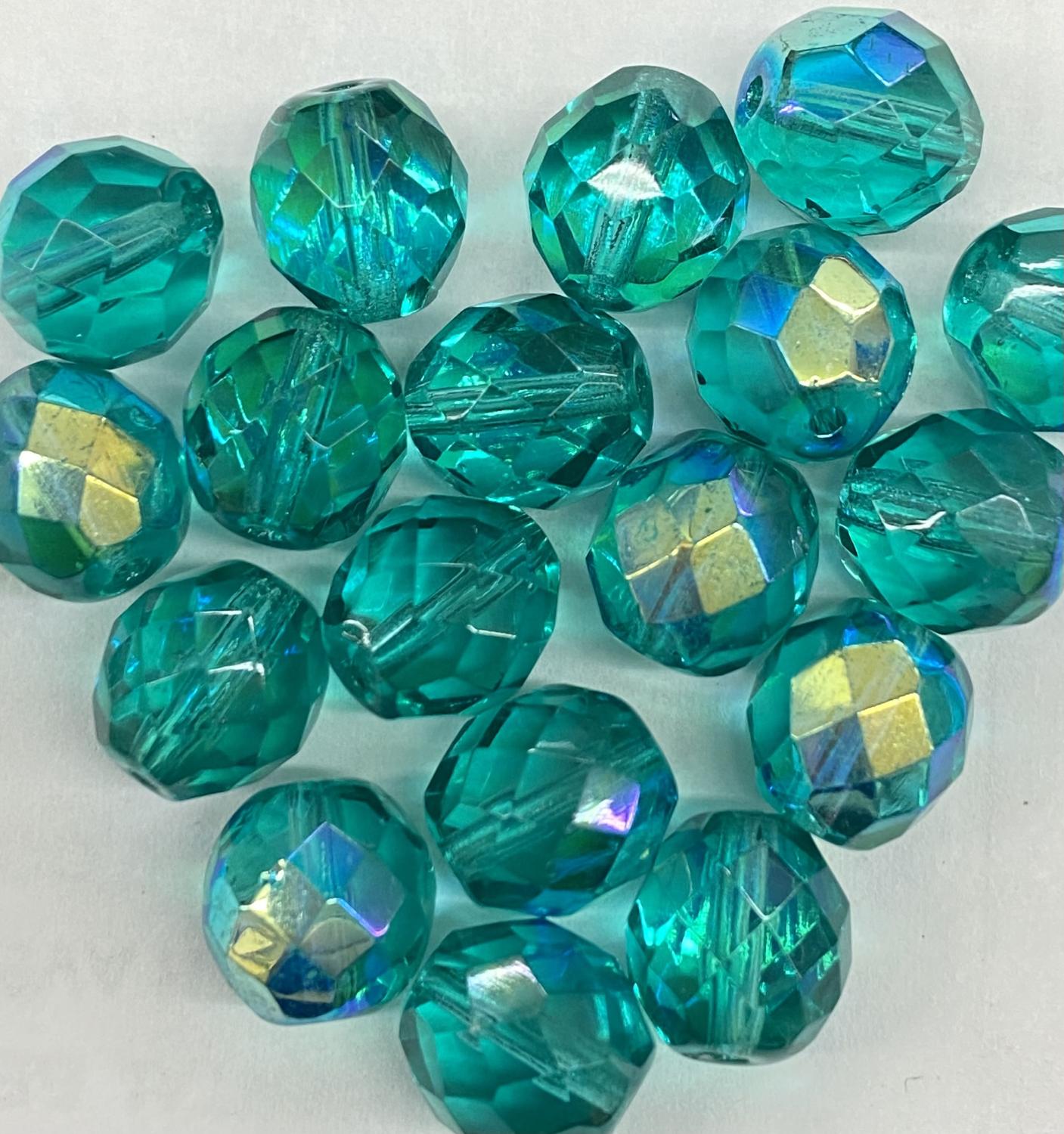 10MM Blue Zircon Ab Fire Polish Ball