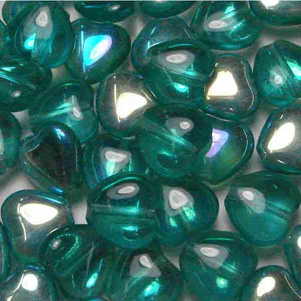 10MM Blue Zircon Ab Heart