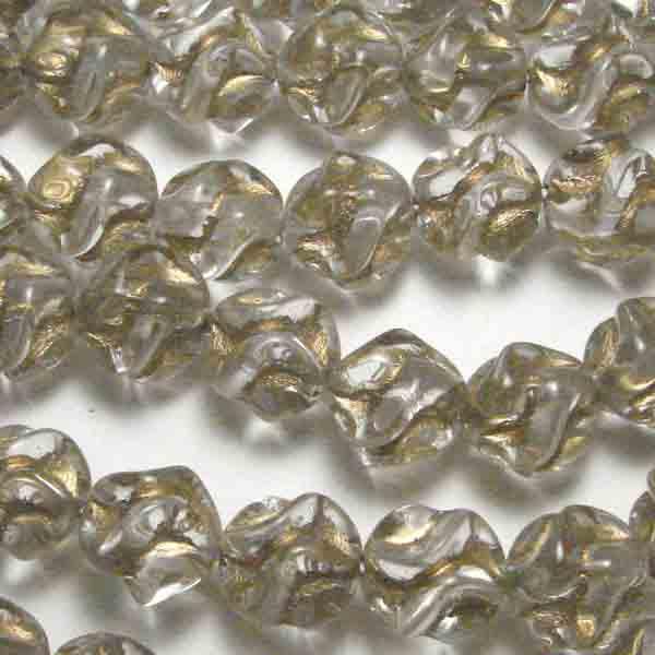 10MM Crystal Twisted Ball With Gold Detail