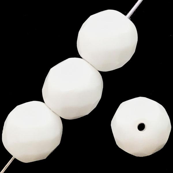 10MM Opaque White Fire Polish Ball