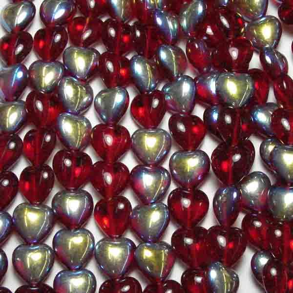 10MM Ruby Ab Heart