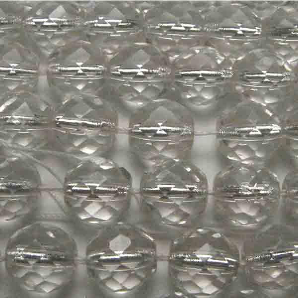 10MM Silver Lined Crystal Fire Polish Ball