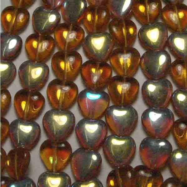 10MM Topaz Ab Heart