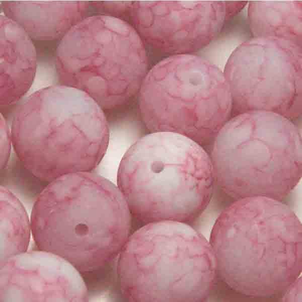 10MM White with Rose Matrix