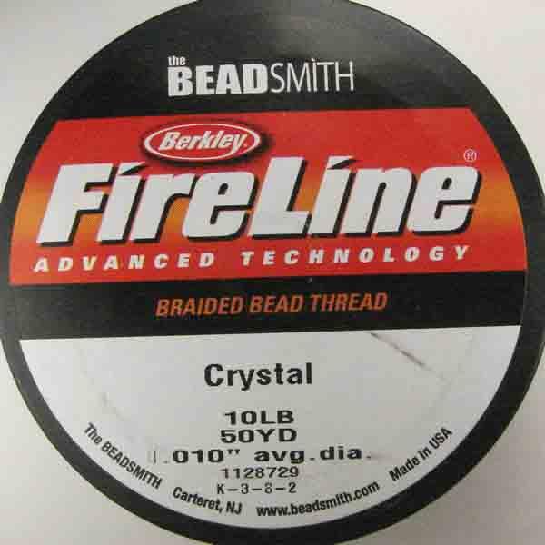 10lb. Crystal Berkley Fireline Braided Bead Thread