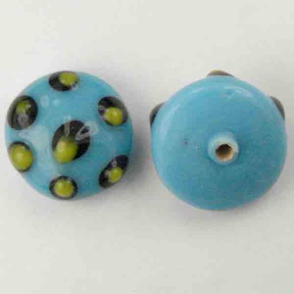 12MM Blue Turquoise Horned Eye