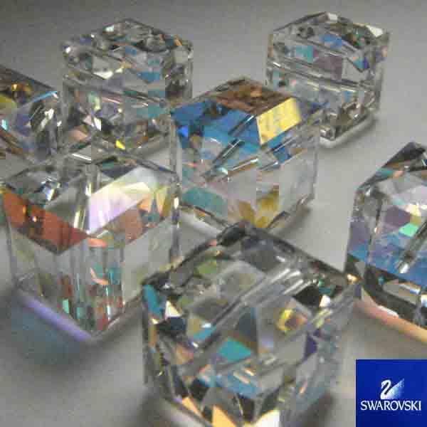 12MM Crystal AB Swarovski Cube Art. 5601