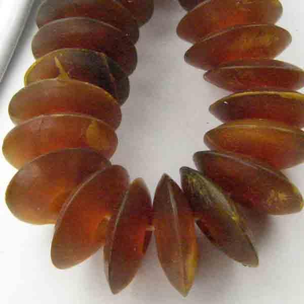 12MM Horn Amber Rondelle