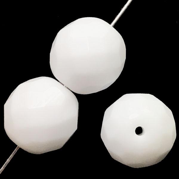 12MM Opaque White Fire Polish Ball