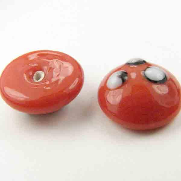 12MM Red Horned Eye Hatpin Top
