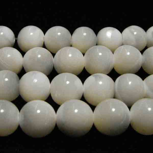 12MM White Mother Of Pearl Shell