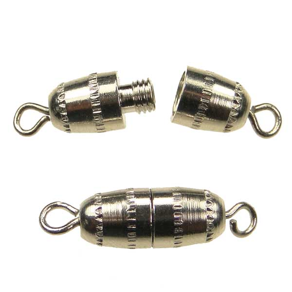 13MM Screw Barrel Clasp Nickel