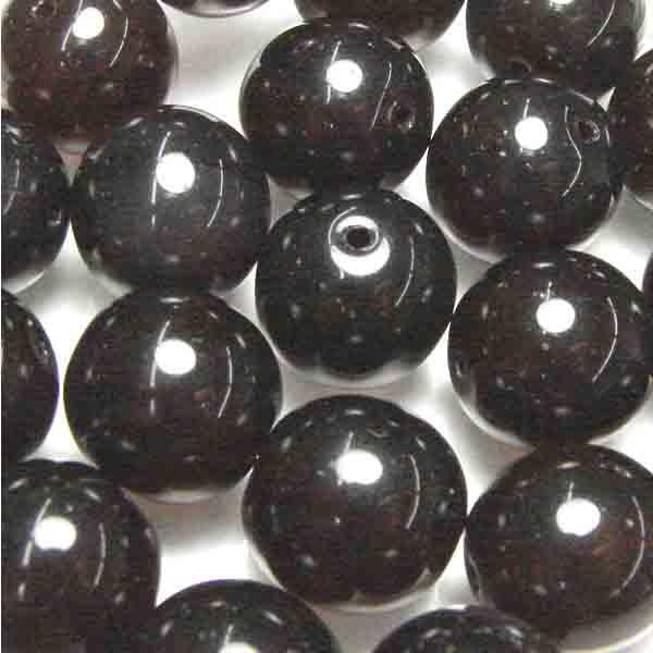 14MM Garnet Round Druk Ball