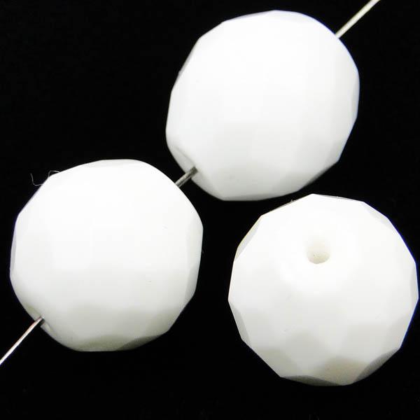 14MM Opaque White Fire Polish Ball