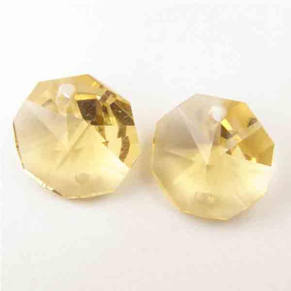 14MM Topaz Machine Cut Octogon