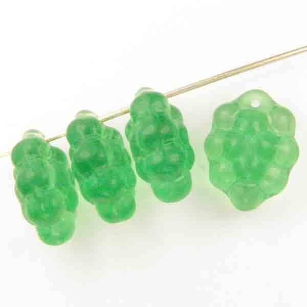 14X10MM Kelly Green Grape Cluster Drop