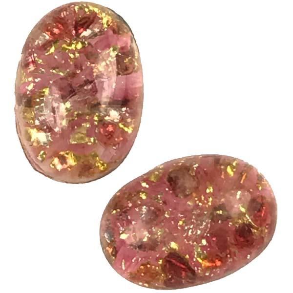 14X10MM Rose Foil Cabochon