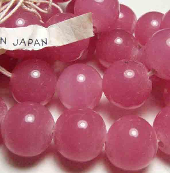 14mm Vintage Rose Opal Druk Ball