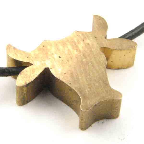 14x17MM Solid Brass Steer Head With 2MM Horizontal Hole