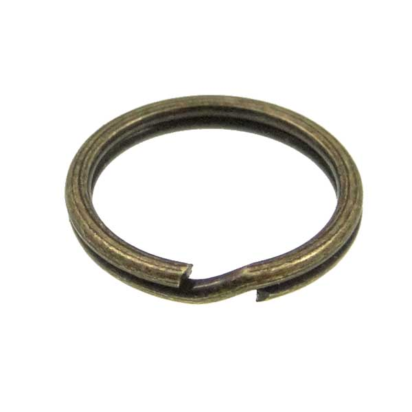 16MM Antique Brass Plate Split Ring