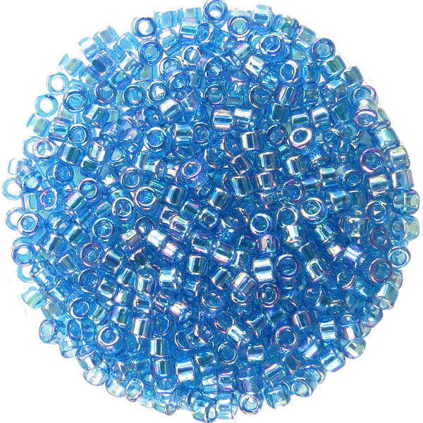 177 B Transparent Dark Aqua AB 11/0 Miyuki Delica