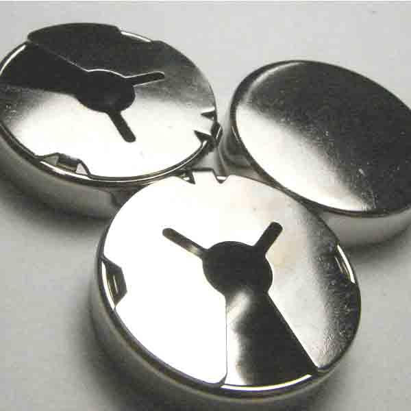 17MM Silver Button Cover