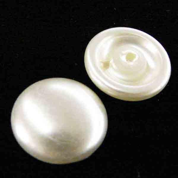 18MM Ivory Pearl Plastic Topper Cabochon
