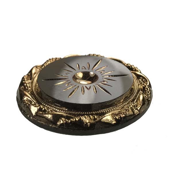 18MM Jet with Gold Starburst