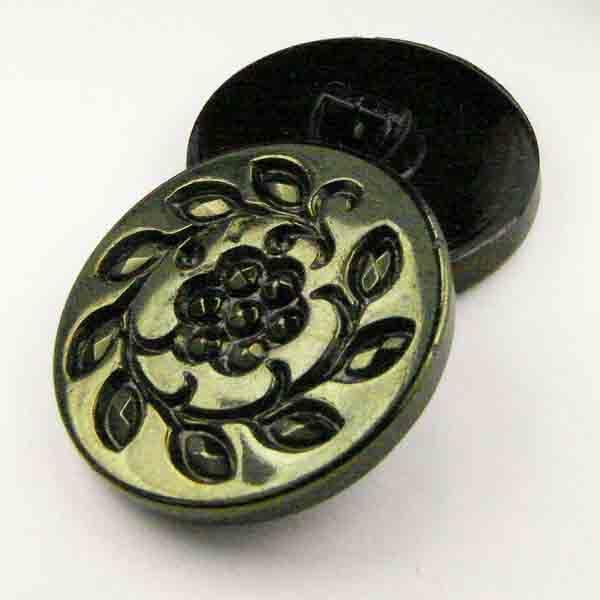 18MM Metallic Green Iris Glass
