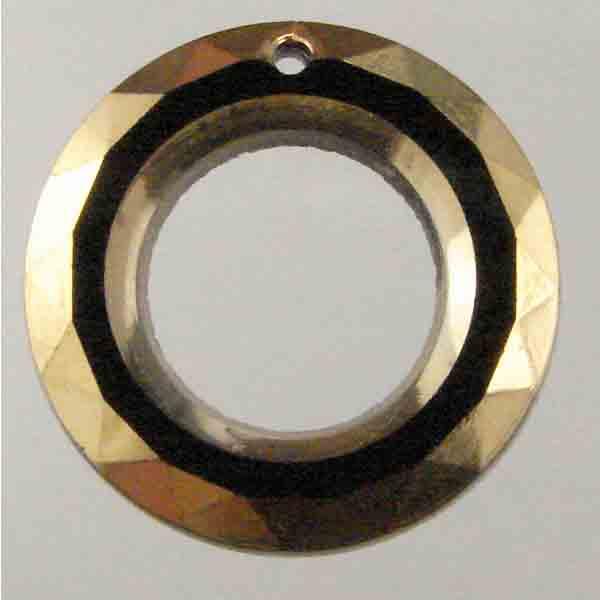 19MM Jet Facetted Ring