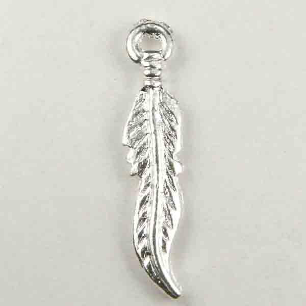 19X5MM Silver Plate Feather