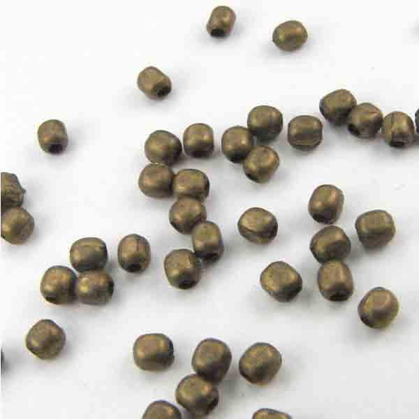 1MM Anitque Brass Round Edge Cube