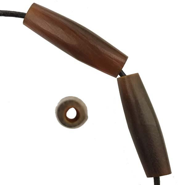 1 inch Amber Horn Hairpipe With 3.5MM Large Hole