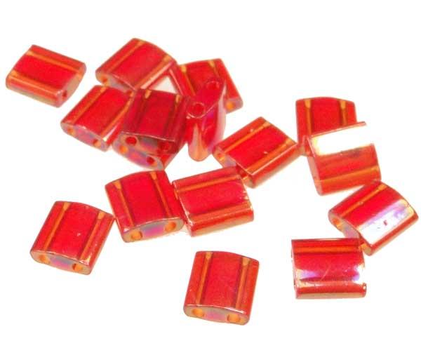 254 Transparent Red AB Miyuki Tila Bead