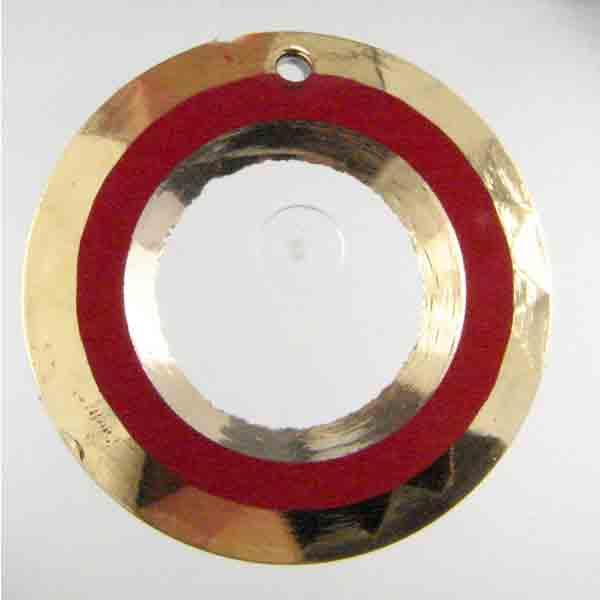 25MM Ruby/Gold Faceted Ring