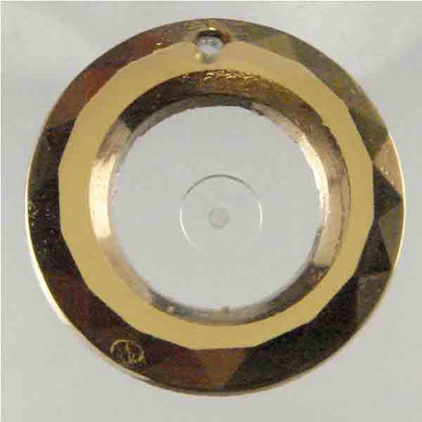 25MM Topaz/Gold Faceted Ring