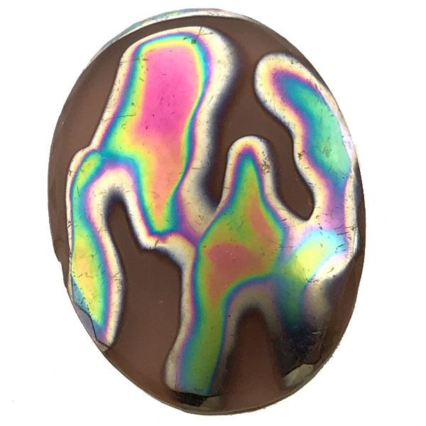 25X18MM Beige Iris Cabochon