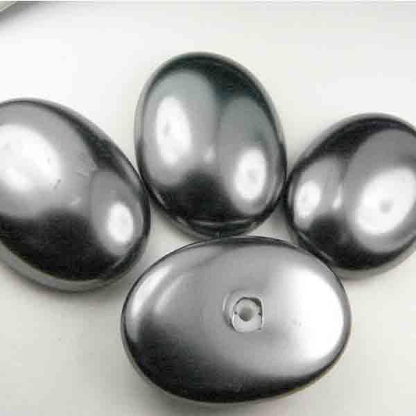 25X18MM Grey Iris Tahitian Pearl Half Drilled Cabochon Topper