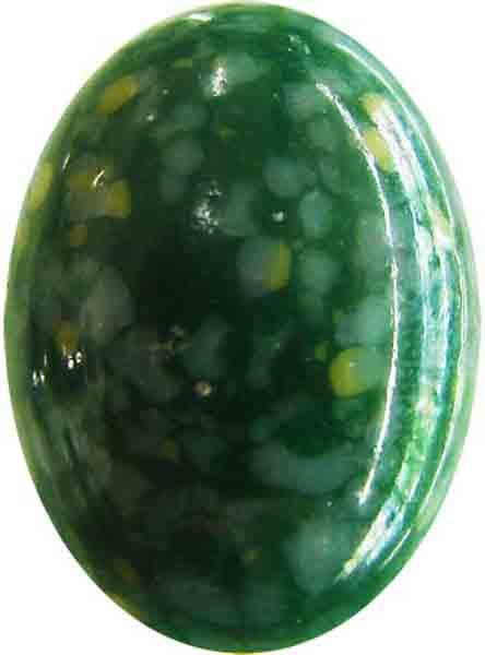 25X18 Mottled Green Cabochon