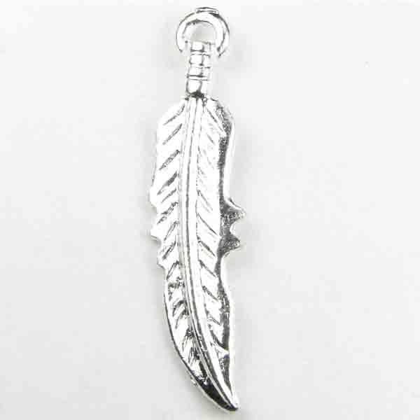 25X6MM Silver Plate Feather