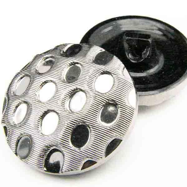 27MM Silver Spotted Metal Button