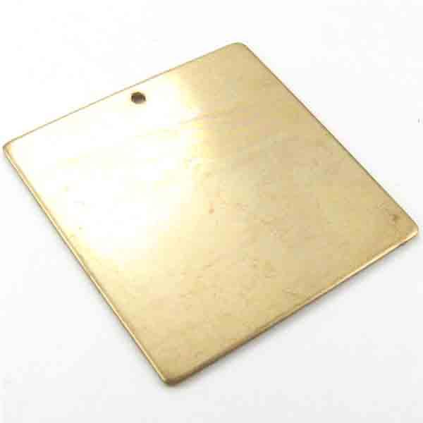 27MM Square Brass Blank Pendant